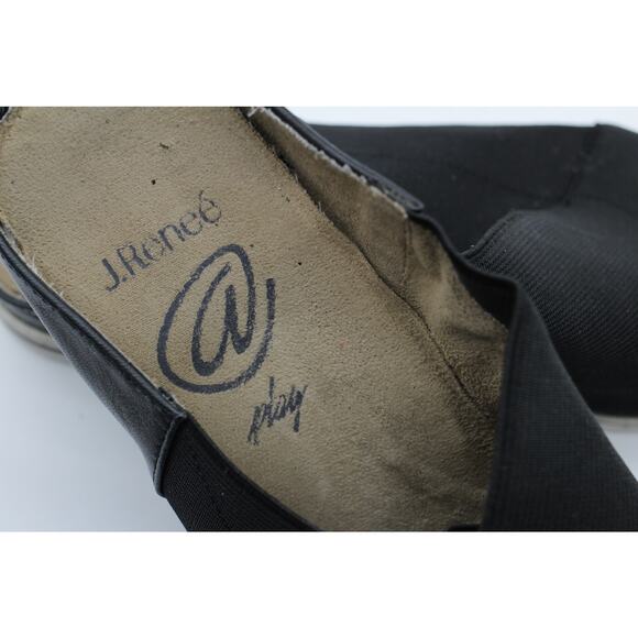 JRenee black slip on mule peasant nautical sailer basic classic casual shoes 11 - Picture 6 of 6